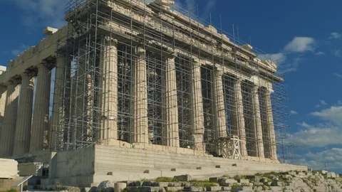 The Parthenon Under Construction Stock Footage 87122453