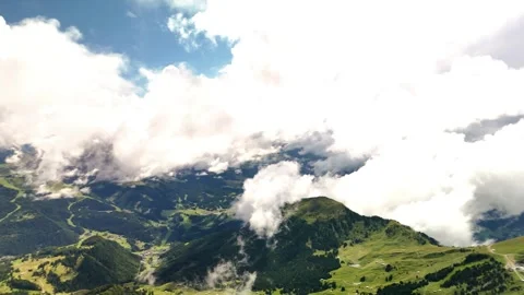 Partial Aerial Pan Over Dolomite Valley – Drone Arc Shot, Italy Stock Footage 313892047