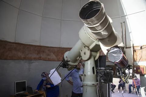 Partial annular solar eclipse seen from Cairo, Egypt - 21 Jun 2020 Foto stock