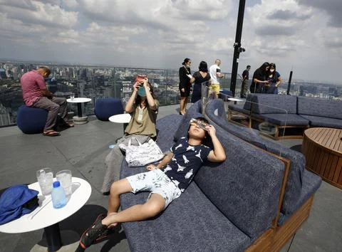 Partial annular solar eclipse seen from in Thailand, Bangkok - 21 Jun 2020 Stock Photos