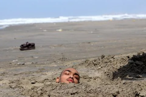 Partial annular solar eclipse seen from Pakistan, Karachi - 21 Jun 2020 Stock Photos