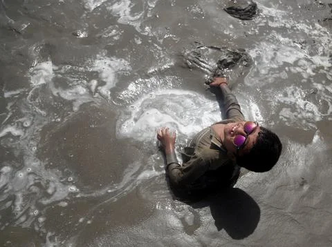 Partial annular solar eclipse seen from Pakistan, Karachi - 21 Jun 2020 Stock Photos