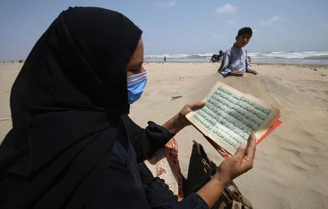 Partial annular solar eclipse seen from Pakistan, Karachi - 10 Jun 2021 Stock Photos