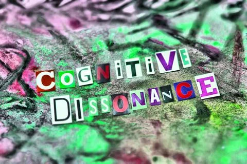 Partial blurred cut out colored letters from magazines and compilation of c.. Stock Photos