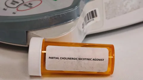 PARTIAL CHOLINERGIC NICOTINIC AGONIST nicotinic receptor partial agonist class Stock Footage 342221064