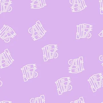 Partial de-stoner machine factory line seamless pattern イラスト素材
