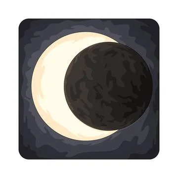 Partial eclipse illustration Stock Illustration