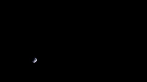 Partial eclipse of the moon Stock Footage 113207433