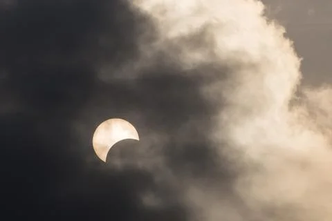 Partial eclipse in Thailand Fotos Stock