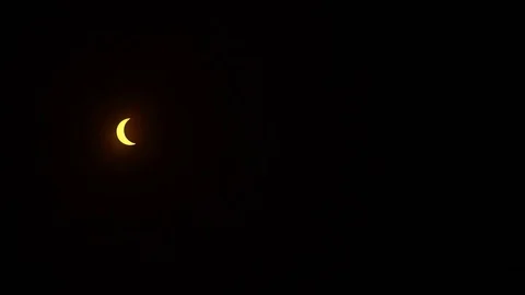 Partial Eclipse - Time Lapse 76 percent coverage Stock Footage 79077140