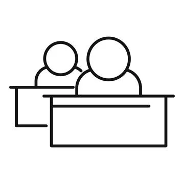 Partial inclusion icon, outline style 库存插图