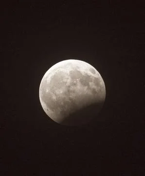 Partial lunar eclipse, Dead Sea, Israel - 07 Aug 2017 Stock Photos