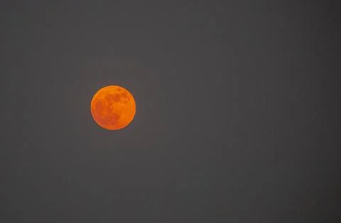 Partial lunar eclipse in Dhaka, Bangladesh - 19 Nov 2021 Stock Photos