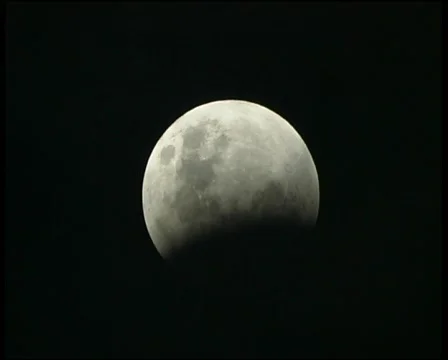 Partial lunar eclipse  Stock Footage 95617