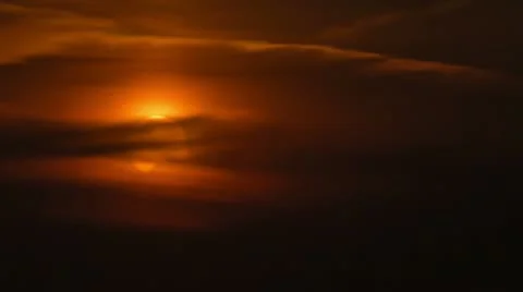 Partial lunar eclipse Stock Footage 11058748