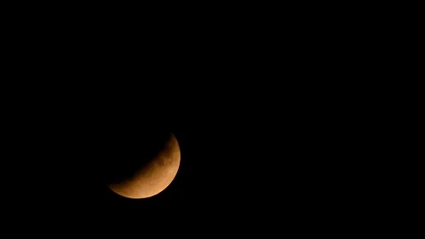 Partial lunar eclipse Stock Footage 112505868