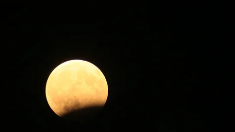 Partial lunar eclipse Stock Footage 123697101