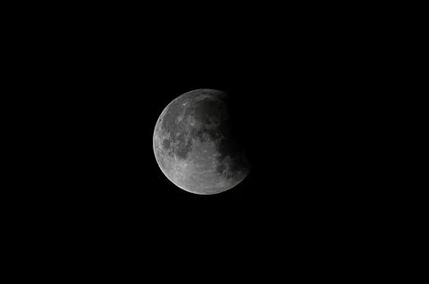 Partial Lunar Eclipse in Gaza, - - 16 Jul 2019 Stock Photos