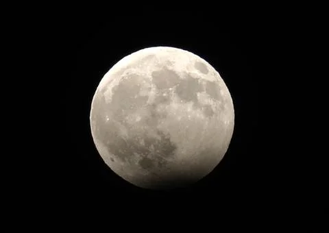 Partial lunar eclipse, Hebron, ... - 07 Aug 2017 Stock Photos