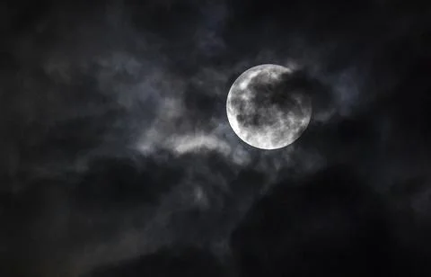 Partial Lunar Eclipse in Macedonia, Skopje, Macedonia, The Former Yugoslav Repub Stock Photos