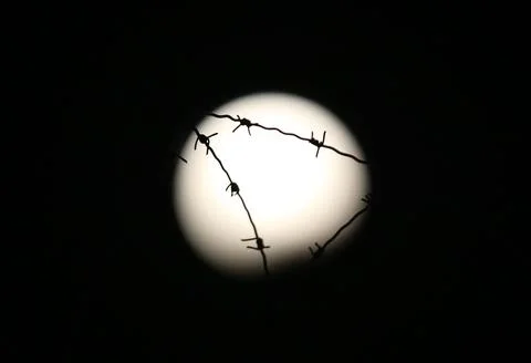 Partial lunar eclipse in Nicosia, Cyprus - 07 Aug 2017 Stock Photos
