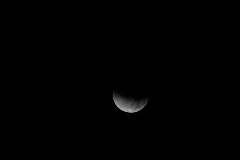 Partial Lunar Eclipse of November 19, 2021 Stock Photos