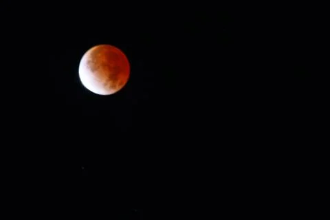 Partial Lunar Eclipse of November 19, 2021 Stock Photos
