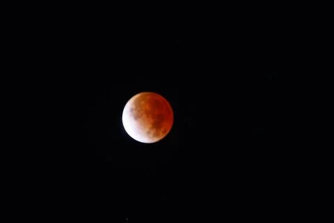 Partial Lunar Eclipse of November 19, 2021 Stock Photos