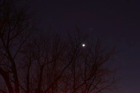 Partial Lunar Eclipse of November 19, 2021 Stock Photos