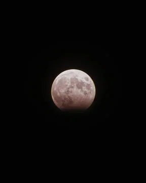 Partial lunar eclipse of october 2023 Stock Photos
