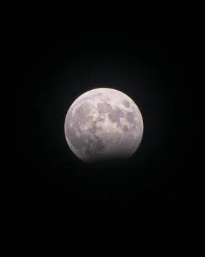 Partial lunar eclipse of october 2023 Stock Photos