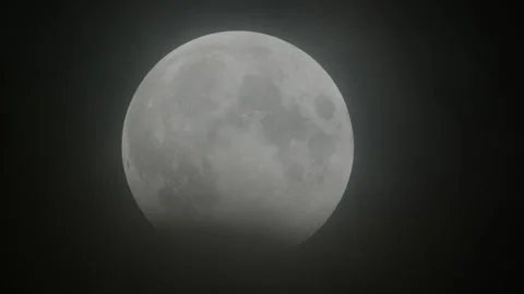 Partial lunar eclipse on October 28, 2023. Stock Footage 254296445