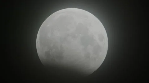 Partial lunar eclipse on October 28, 2023. Stock Footage 254296460