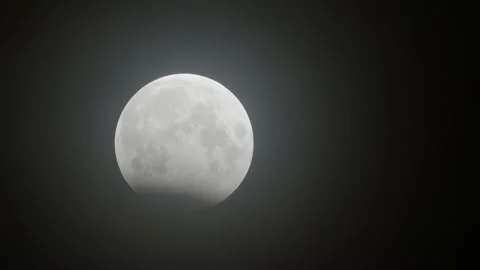 Partial lunar eclipse on October 28, 2023. Stock Footage 254296543