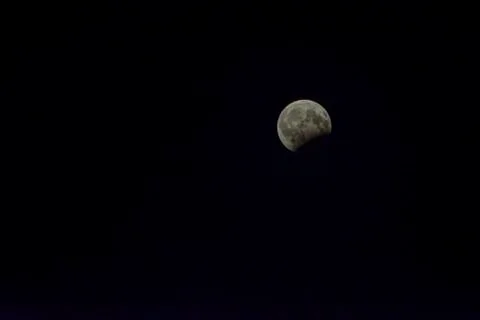 Partial lunar eclipse Stock Photos