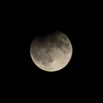 Partial lunar eclipse Stock Photos