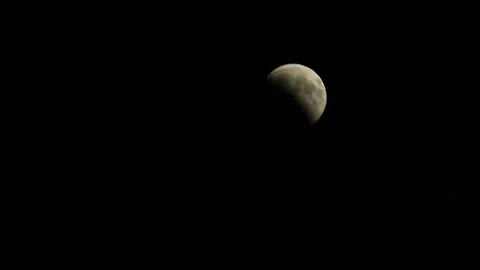 Partial Lunar eclipse Pt 12 Vídeo Stock 346784844