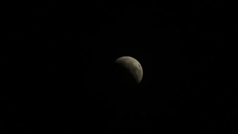 Partial Lunar Eclipse Pt 13 Vídeo Stock 346785333
