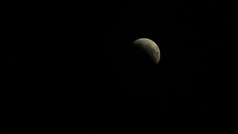 Partial Lunar eclipse Pt 14 Video stock 346318504