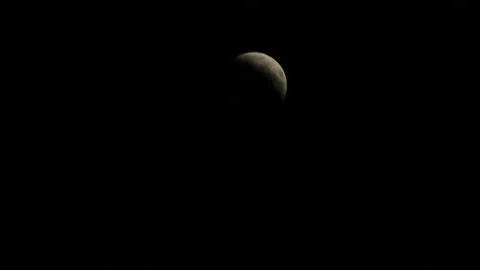 Partial Lunar eclipse Pt 17 Vídeo Stock 346319168