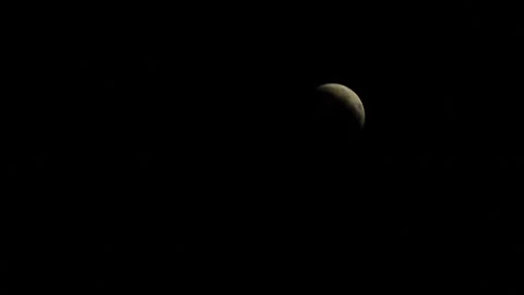 Partial Lunar eclipse Pt 18 Stock Footage 346319285