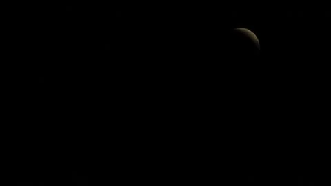 Partial Lunar eclipse Pt 19 Stock Footage 346554009