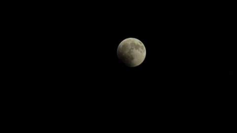 Partial lunar eclipse Pt 2 Vídeo Stock 346783086