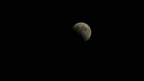 Partial lunar eclipse   Pt 9 Vídeo Stock 346784441