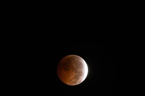 The partial lunar eclipse as seen in Senegal, Dakar - 28 Aug 2026 Stock Photos
