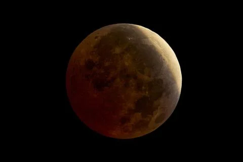 Partial lunar eclipse in Spain, Vitoria Gasteiz - 28 Aug 2026 Stock Photos