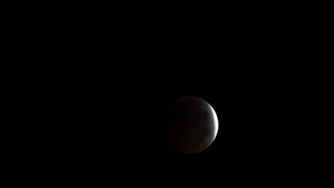 Partial lunar eclipse visible over Dakar skies, SENEGAL, SN - 28 Aug 2026 Stock-Footage 343818976