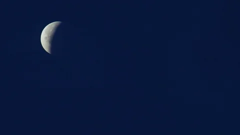 Partial Moon Eclipse of 2018 4K Stock Footage 100433826