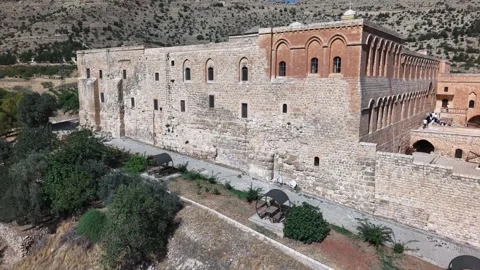 Partial Orbit Around Deyrulzafaran Monastery 4K Vídeos de archivo 337073613
