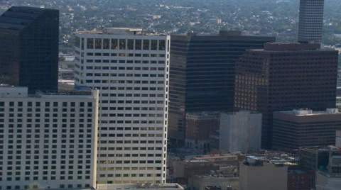 Partial orbit of downtown New Orleans. Shot in 2007. Stock Footage 59521083
